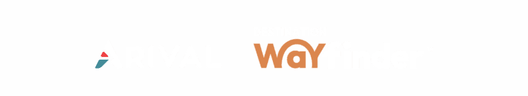 Arival and Destination Wayfinder Logos